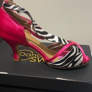 Pink and Zebra Women's Heels